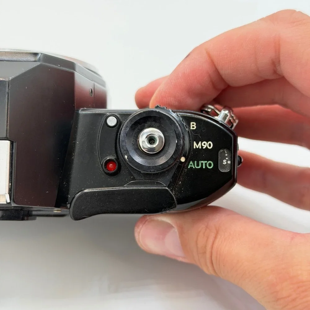 Nikon EM 35mm Film SLR Camera Body Black Japan Tested - Light Meter Issue Read